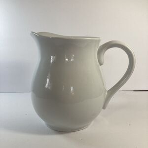 Fitz/Home 7 1/2” White Pitcher Classy Farmhouse Cottage Core
